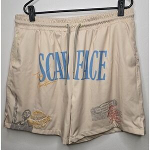 SCARFACE X SHOE PALACE Men's XL Shorts Beige Drawstring -2251
